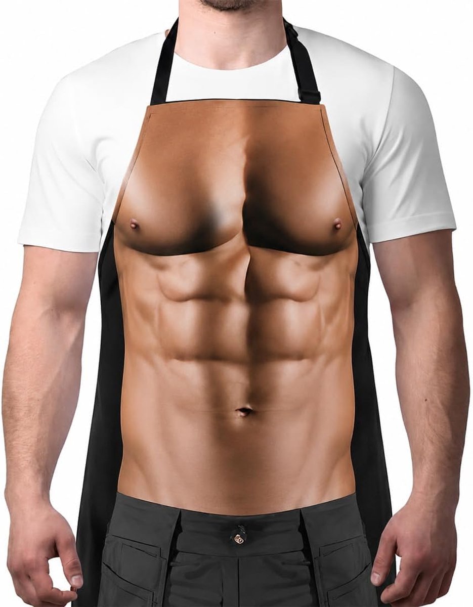 1 x keukenschort voor heren, van polyester, 80 x 60 cm, creatief en uniek design, voor keuken, barbecue, laboratorium - ShopVlot