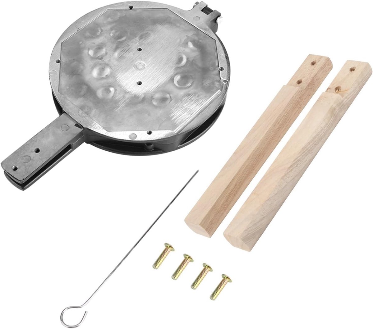 Bubble Waffle Maker Pan, Non-Stick Coating Egg Waffle Iron, With Comfortable Anti-Pants Wooden Handles, Easy to Clean - ShopVlot