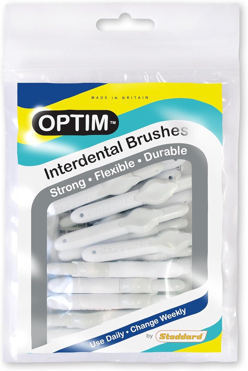 OPTIM Interdental Brushes Pack of 16, White 0.35mm Size 00 - ShopVlot