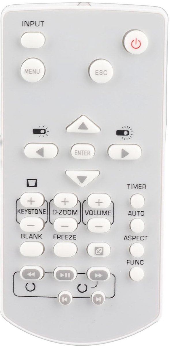 Dailygoods - Projectorafstandsbediening - Vervangend model - Handzaam formaat - Geschikt voor Casio XJ-V110 XJ-F10X XJ-F20XN XJ-F100W XJ-F200WN XJ-F210WN