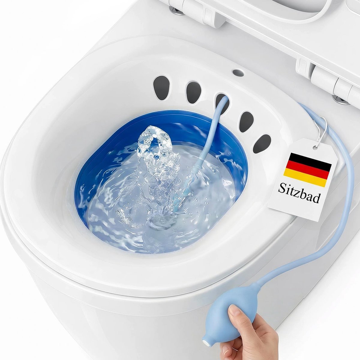 Dailygoods- Zitbad Opvouwbaar - Zitbad voor Volwassenen - Zitbad voor Aambeien - Postpartale Zorg - Draagbaar - Hoogwaardige Materialen - Badkuip