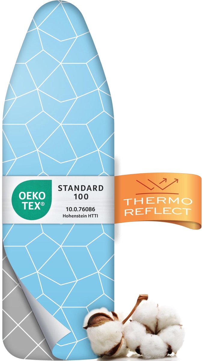Dailygoods- Strijkplankovertrek Warmtereflecterend - Eenvoudig te bevestigen - 2x Comfortvulling - ÖKO-Tex gecertificeerd - Geschikt voor stoomstrijkstations - Gemaakt in Europa - Strijkplankhoes