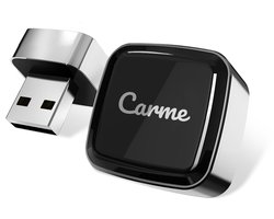 CarMe Ultra Mini 2-in-1 CarPlay Dongle - Draadloos CarPlay & Android Auto - USB-A & USB-C - Android Auto Dongle - Zilver