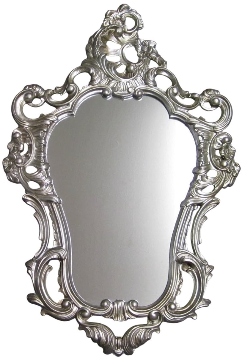 Dailygoods- Wandspiegel Antiek Zilver - Barokke Stijl - Decoratieve Wanddecoratie - Luxe D
