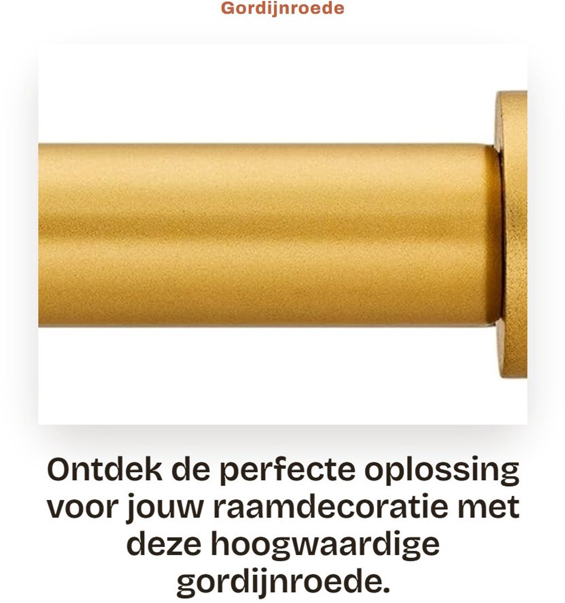 Dailygoods- Gordijnroede Uitschuifbaar - Eindkap Goudkleurig - Diameter 2,5 cm - Verstelbaar van 76 tot 320 cm - Duurzaam Staal - Eenvoudige Installatie - Raamgordijn