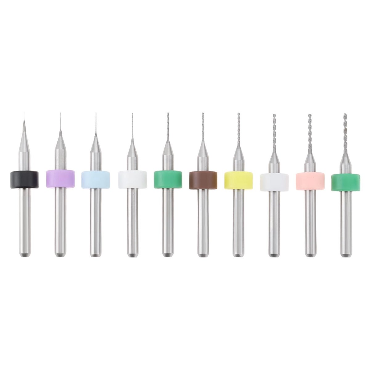 Dailygoods - Set van 10 Tungsten Staal Microboren voor PCB en Horloge Onderhoud