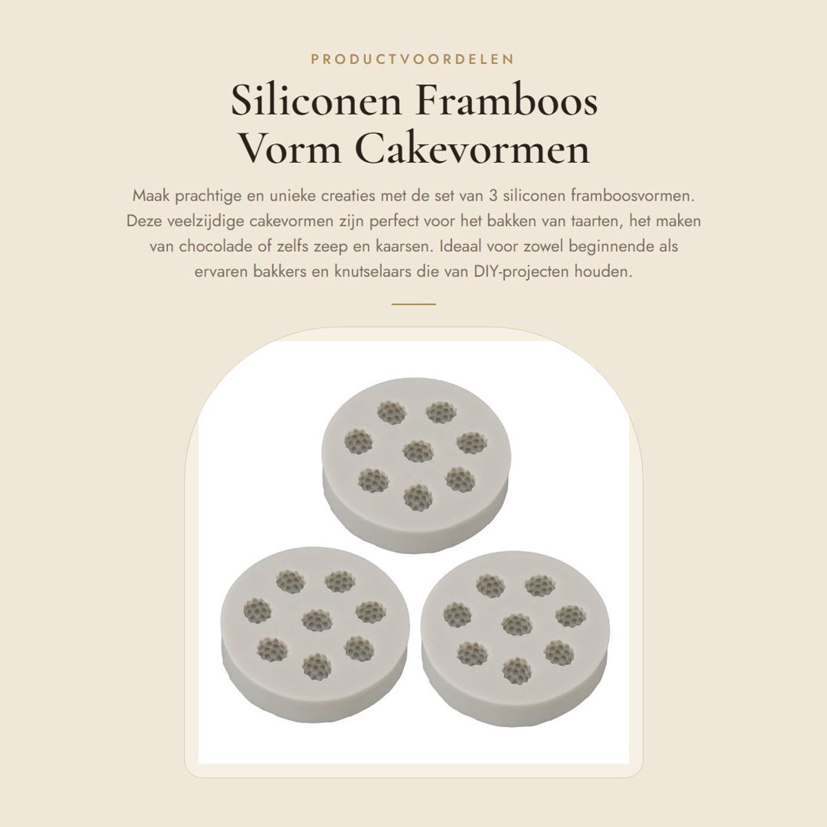Dailygoods- Cakevorm Framboos - Siliconen Bakvorm - Hittebestendig - Flexibel - Duurzaam - Gemakkelijk te Reinigen