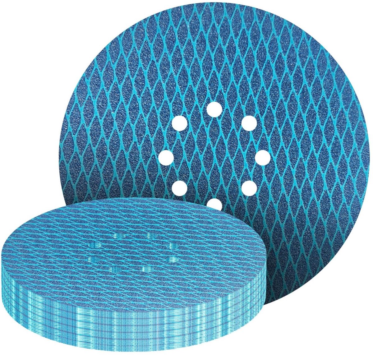 Dailygoods- Schuurschijven 225 mm - 25 Stuks - Klittenband - Korrel 40-240 - Excentrische Schuurmachine - Diamantvorm Schuurpads - Schuurpapier
