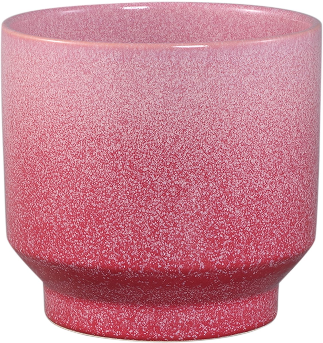 PTMD Kyer Pink Ceramic Pot On Foot Ombre Finish Roze