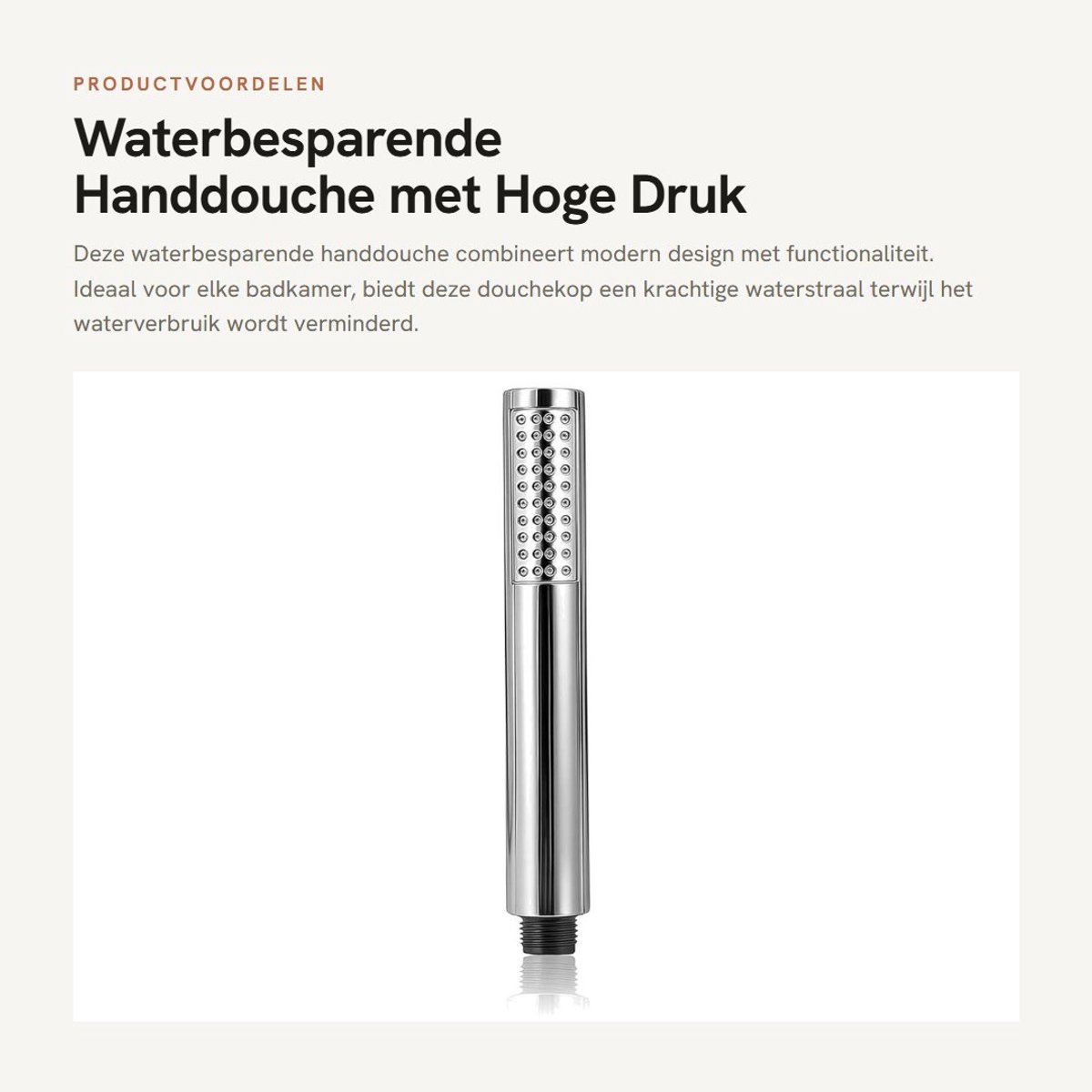 Dailygoods- Douchekop waterbesparend hoge druk - Handdouche - Kleine douchekop - Chroom ABS-behuizing - Antikalksproeiers - Innovatieve luchtinjectietechnologie