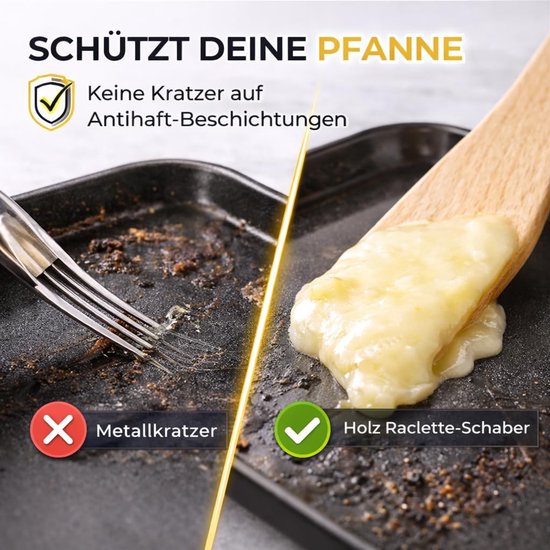 10x Raclette schraper - hout - spatel & schuiver als racletteschraper/racletteschuiver - accessoires — afbeelding 4