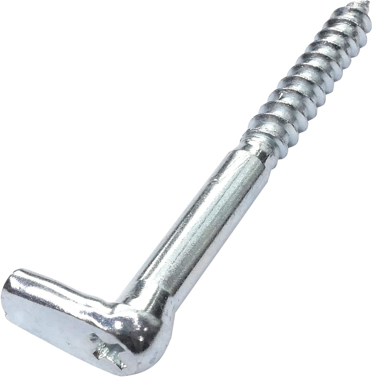Dailygoods- Schroefhaak Set van 20 - L-vormige Haak - Houtschroefdraadschroef - Ø 5,8 x 65 mm - Verzinkt Staal - Kruisvormige Uitsparing - Ophanghaak