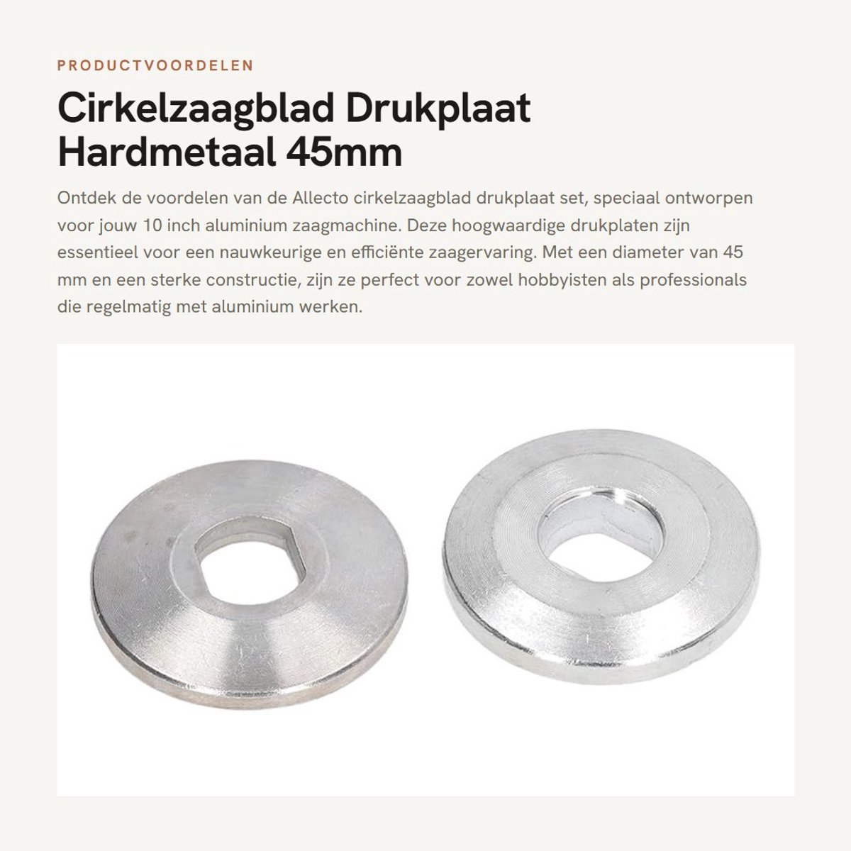 Dailygoods- Cirkelzaagblad Hardmetaal - Drukplaat 45mm - Set van 2 - Geschikt voor 10 Inch Aluminium Zaagmachine - Eenvoudige Installatie - Sterke Uitvoerbaarheid - Zaagblad