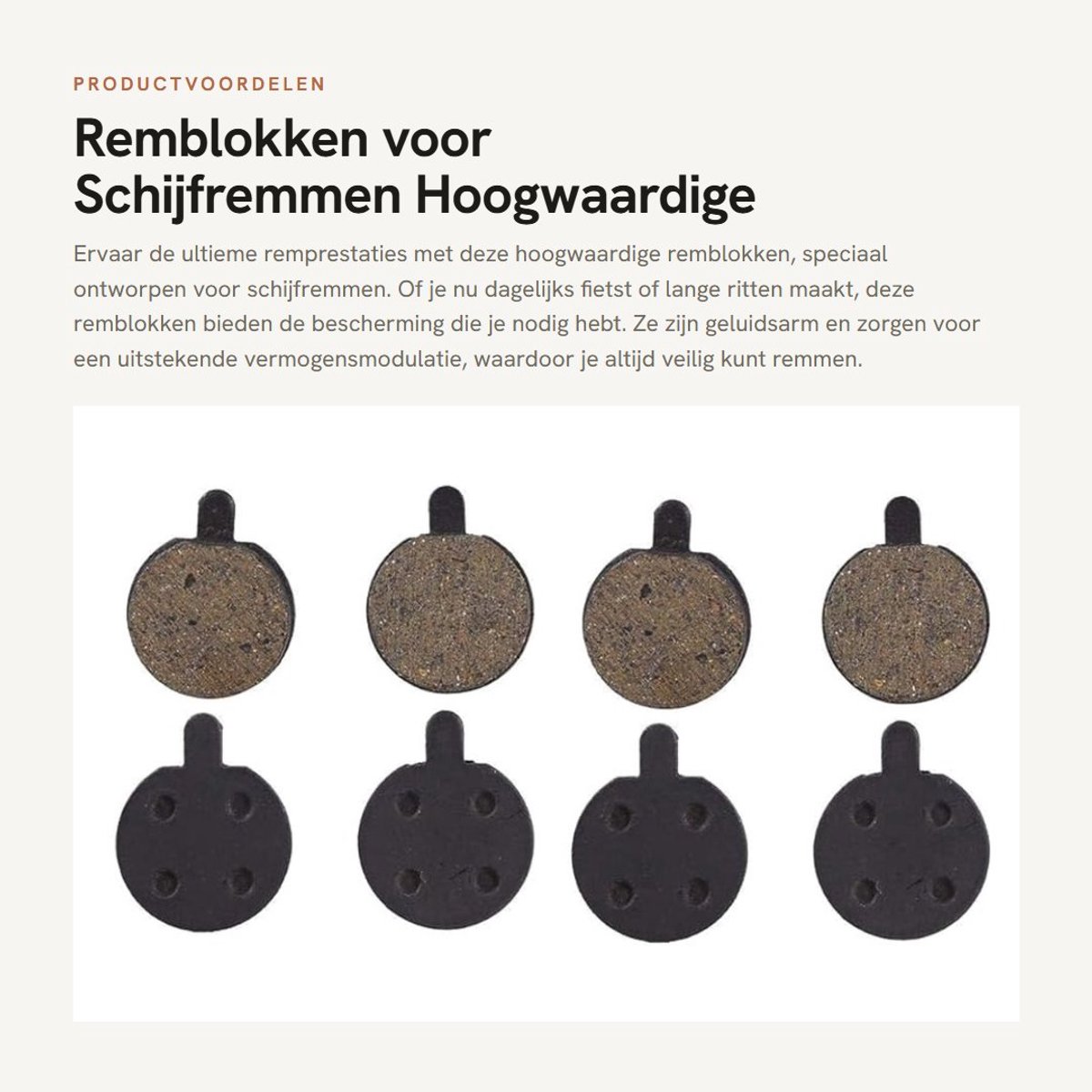 Dailygoods- Remblokken Hoogwaardige Kunsthars - Remblokken Fiets - Geluidsarm - Duurzaam - Anti-warming - Hoge Prestaties - Fietsremmen