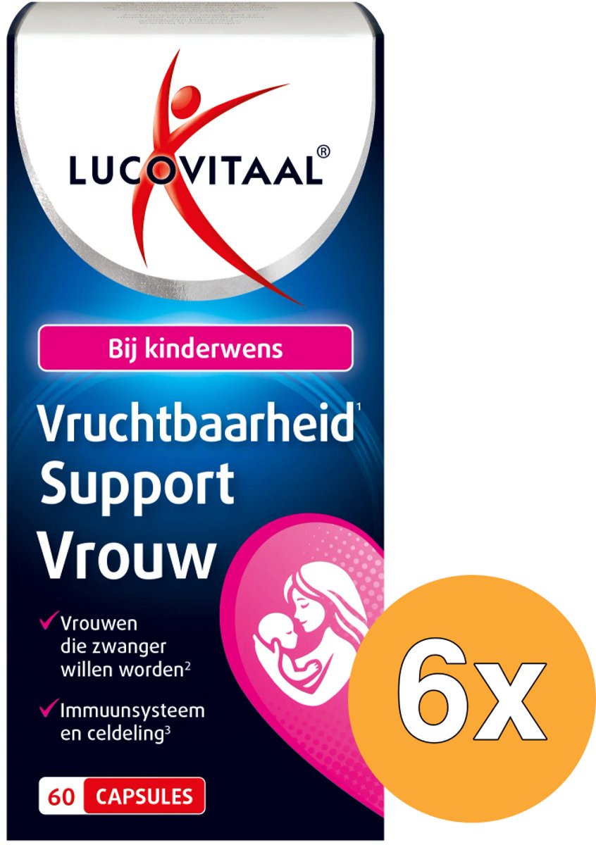 6x Lucovitaal Vruchtbaarheid Support Vrouw (60 capsules)