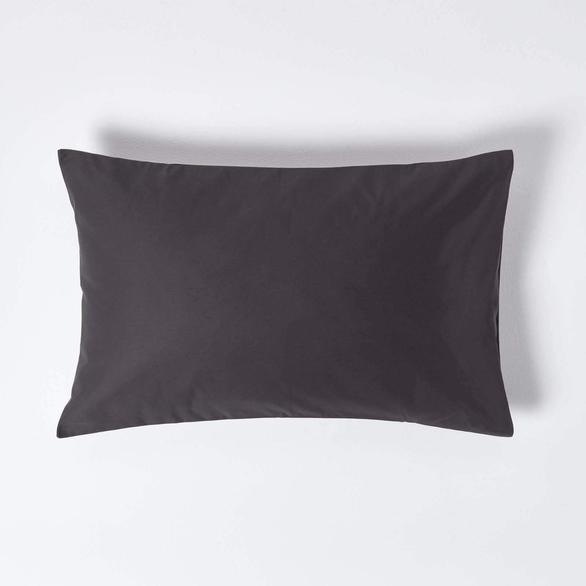 Kussensloop 48 x 74 cm - 100% puur Egyptisch katoen 1000 thread Count Premium kwaliteit Percale kussensloop met hotelsluiting - Donkergrijs/antraciet
