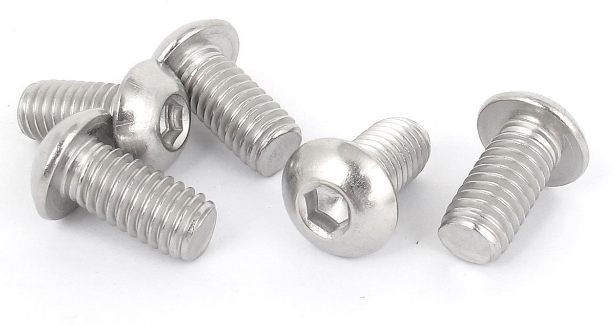 Sourcingmap 3/8-16 UNC 3/4 "Draadlengte Hex Socket Knopbouten Schroeven 5 stks