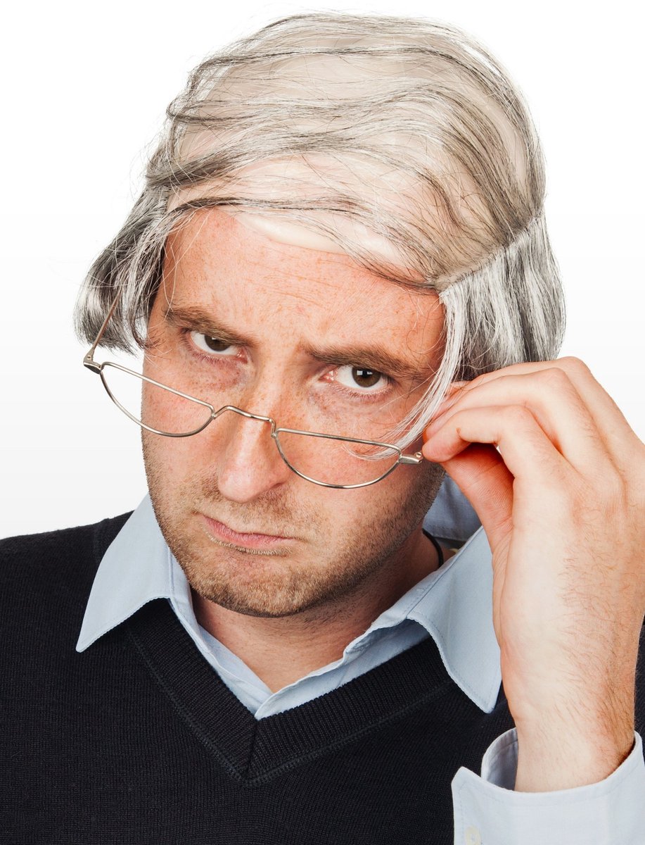 Comb-Over Pruik Grootvader - Carnavalspruik