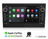 Carovix® Autoradio - Draadloos Apple Carplay & Android Auto - Geschikt voor Opel Astra H Corsa C & D Agila Combo Antara Vectra Zafira Meriva Vivaro Tigra - Navigatiesysteem - Bluetooth - USB - 7 Inch HD Touchscreen - Achteruitrijcamera
