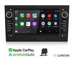 Carovix® Autoradio - Draadloos Apple Carplay & Android Auto - Geschikt voor Opel Astra H Corsa C & D Agila Combo Antara Vectra Zafira Meriva Vivaro Tigra - Navigatiesysteem - Bluetooth - USB - 7 Inch HD Touchscreen - Achteruitrijcamera