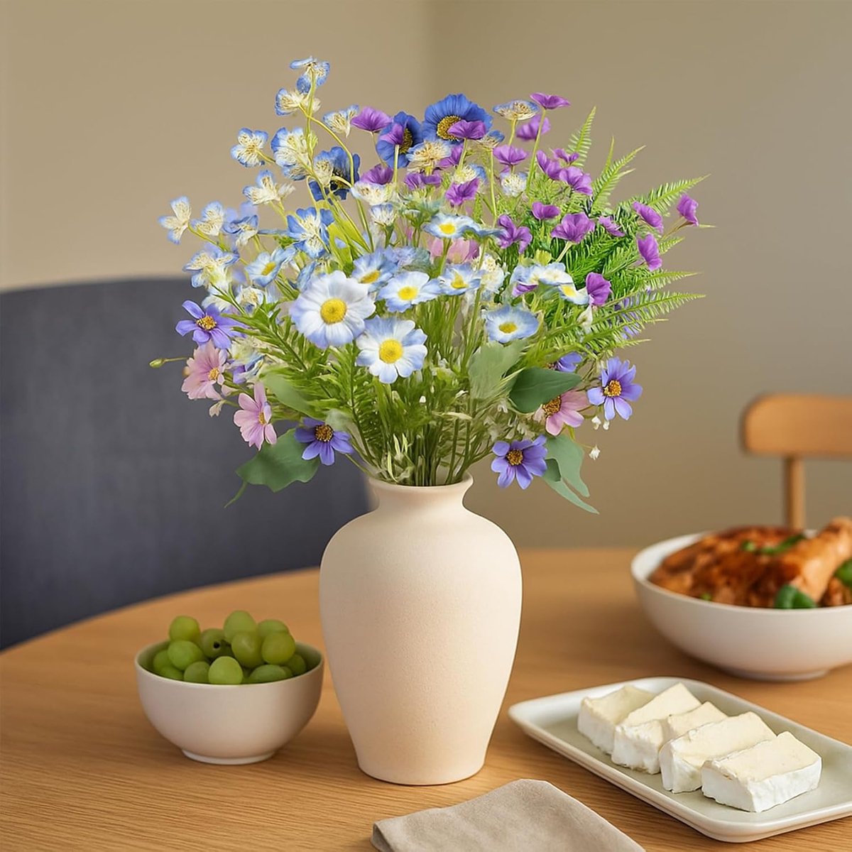 Kunstbloemen als echte kunstbloemen, boeketten, kunstbloemen, net als echte kleine kunstboeketten, kunstbloemen, lente, geschikt voor binnen en buiten, balkon, tuin, raam, kantoor