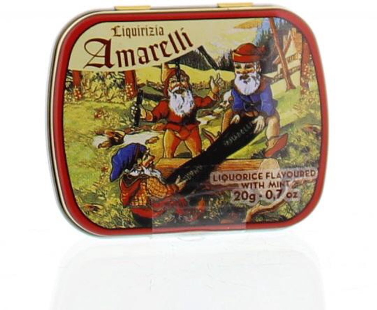Amarelli Laurierdrop blikje munt chicchi 20 Gram