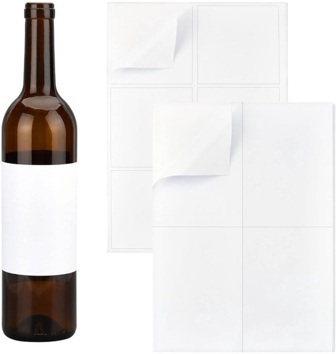 Golden crown - Wijnfles etiketten - Afdrukbare blanco stickers