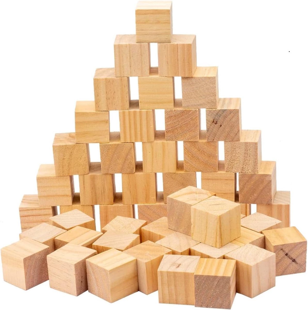 30-pack houten dobbelstenen 3x3x3cm Kleine houten dobbelstenen blanco voor ambacht - Natuurlijke ambachtelijke dobbelstenen van grenen hout houtblokken - Perfect voor DIY ambacht, schilderen