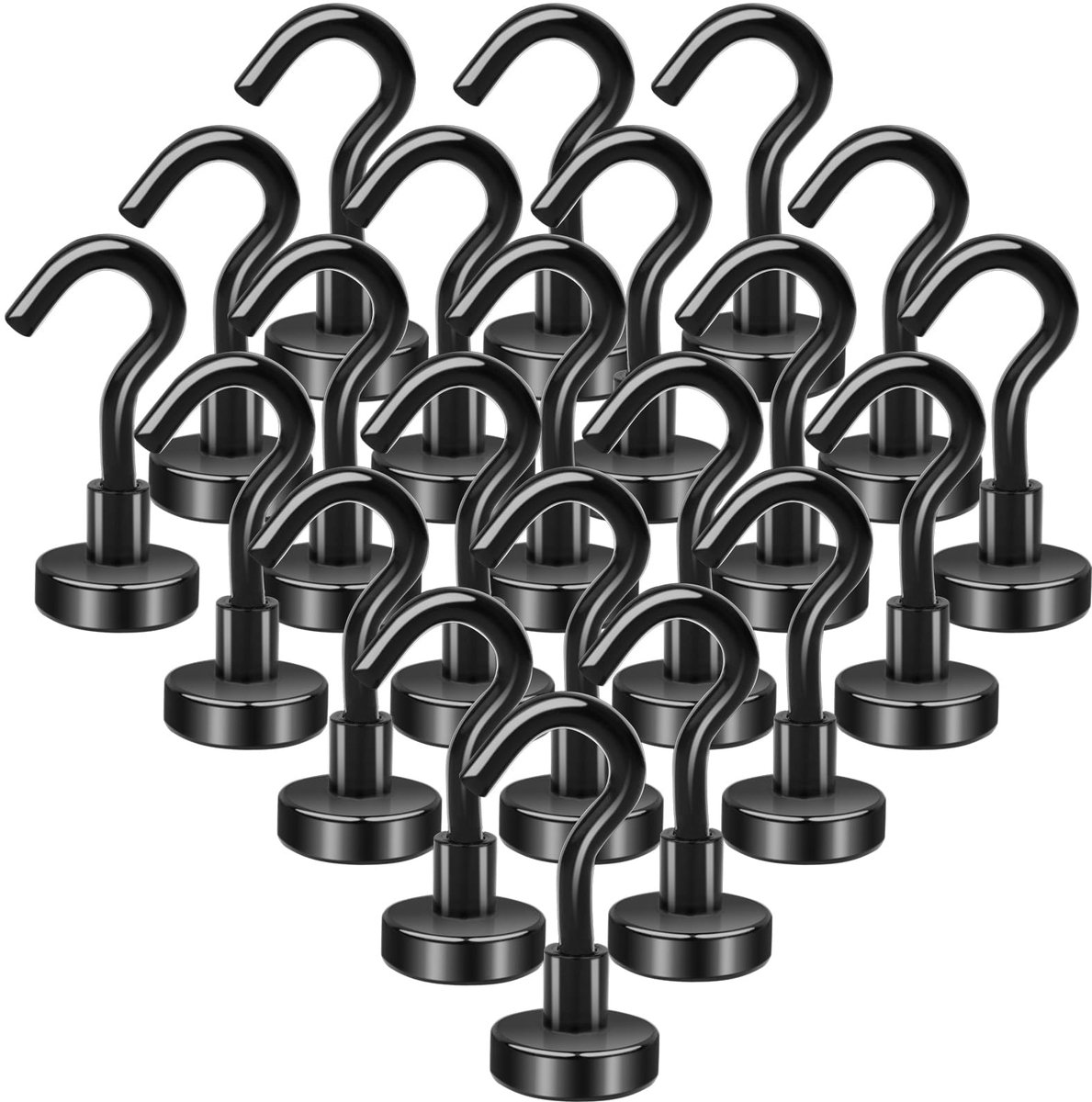 Haken, zwart, 10 kg, extra sterk, 16 mm, haken voor cruise, barbecue, keuken, gadgets