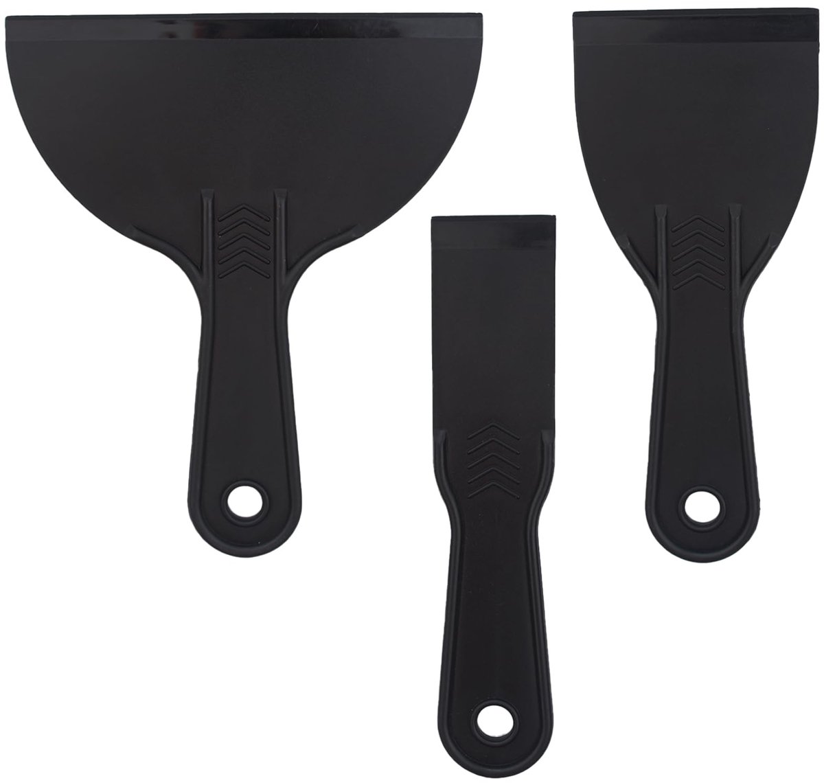 Spatels, 1,5/3/6 inch spatels voor wandplamuur, set flexibele plamuur van kunststof, plamuurmassa met handgrepen voor het verwijderen van stickers en behang