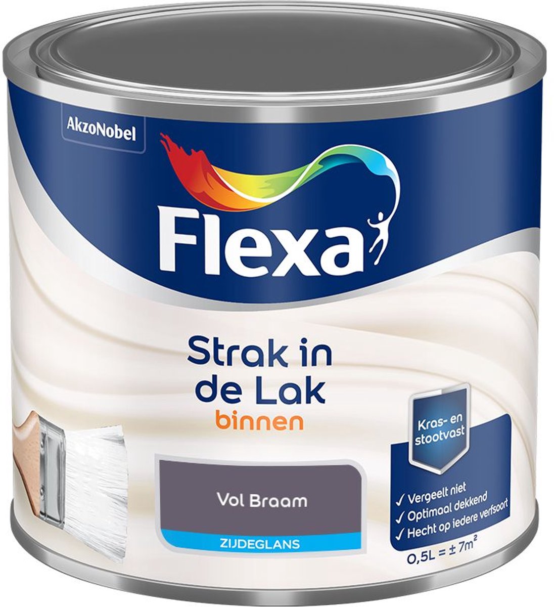 Flexa - Strak In De Lak Binnenlak Zijdeglans - Vol Braam - Mengverf - 500 Ml