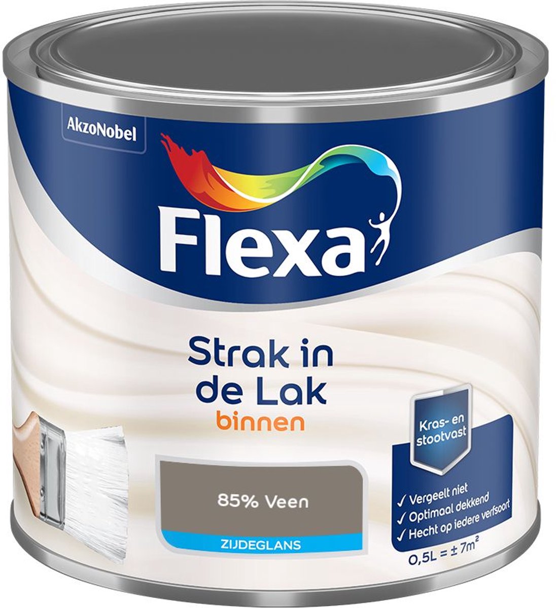 Flexa - Strak In De Lak Binnenlak Zijdeglans - 85% Veen - Mengverf - 500 Ml