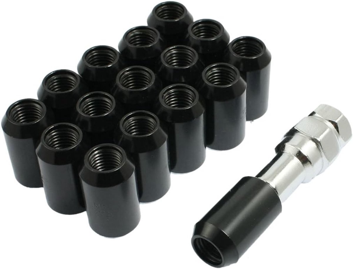 Allecto plus - 16 stuks Auto Vergrendeling Hex Gesloten End Lugnut Moeren M12X1.5MM - Anti-Diefstal Beveiliging