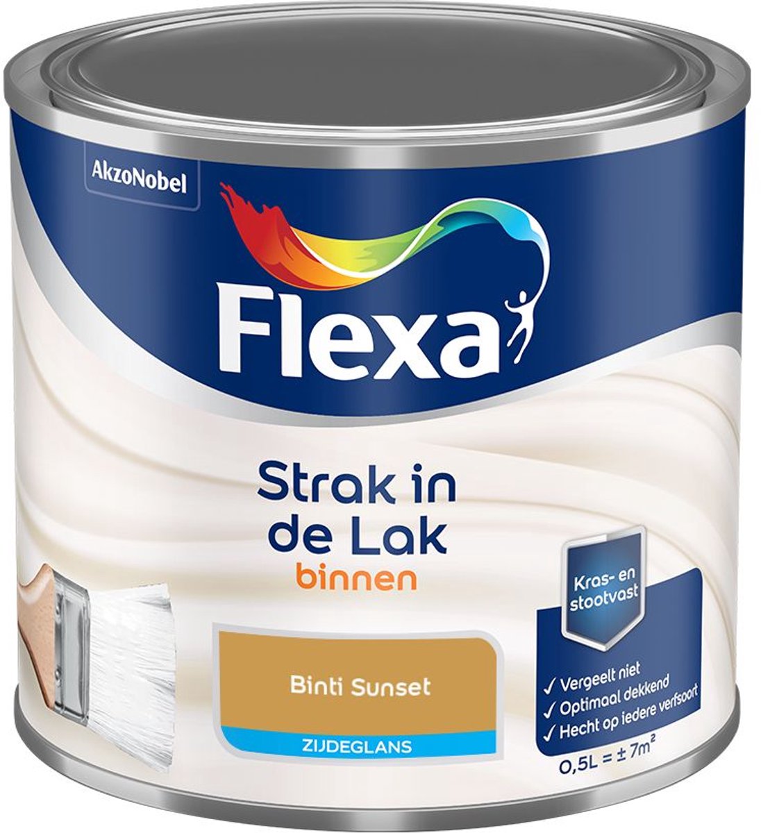 Flexa - Strak In De Lak Binnenlak Zijdeglans - Binti Sunset - Mengverf - 500 Ml