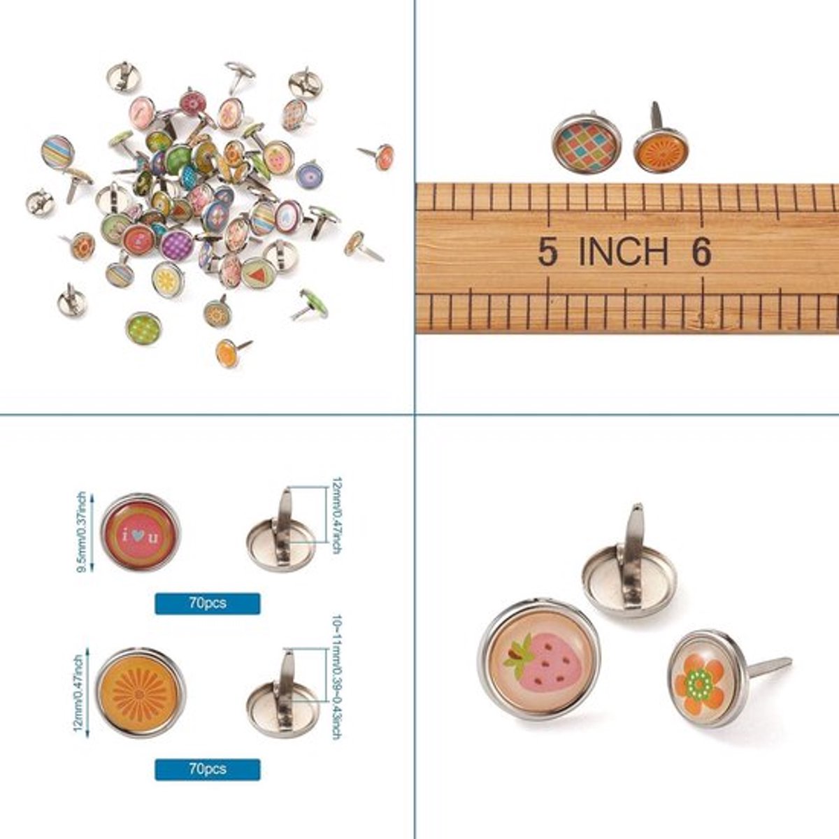 JHubers Goods - Metalen Bevestigingsmiddelen - Papier Patroon
