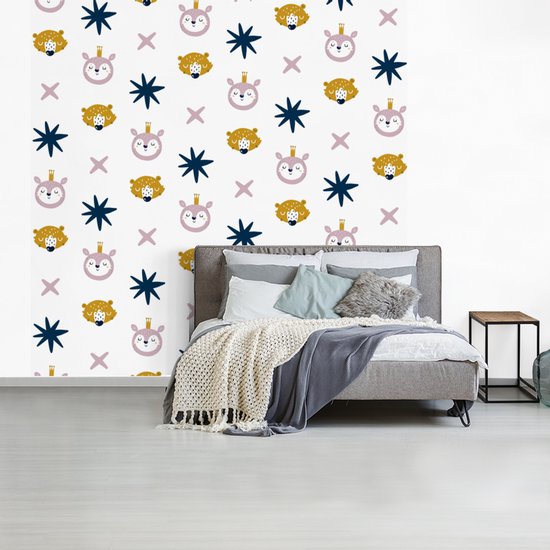 Behang - Fotobehang Dieren - Patroon - Vormen - Breedte 300 cm x hoogte 300 cm