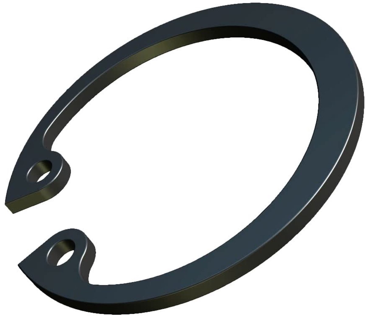 Borgringen voor zwaar gebruik, borgringen van koolstofstaal met zwarte fosfaatafwerking, DIN 472 rotorklemhouder met grijpgaten (pack of 5)