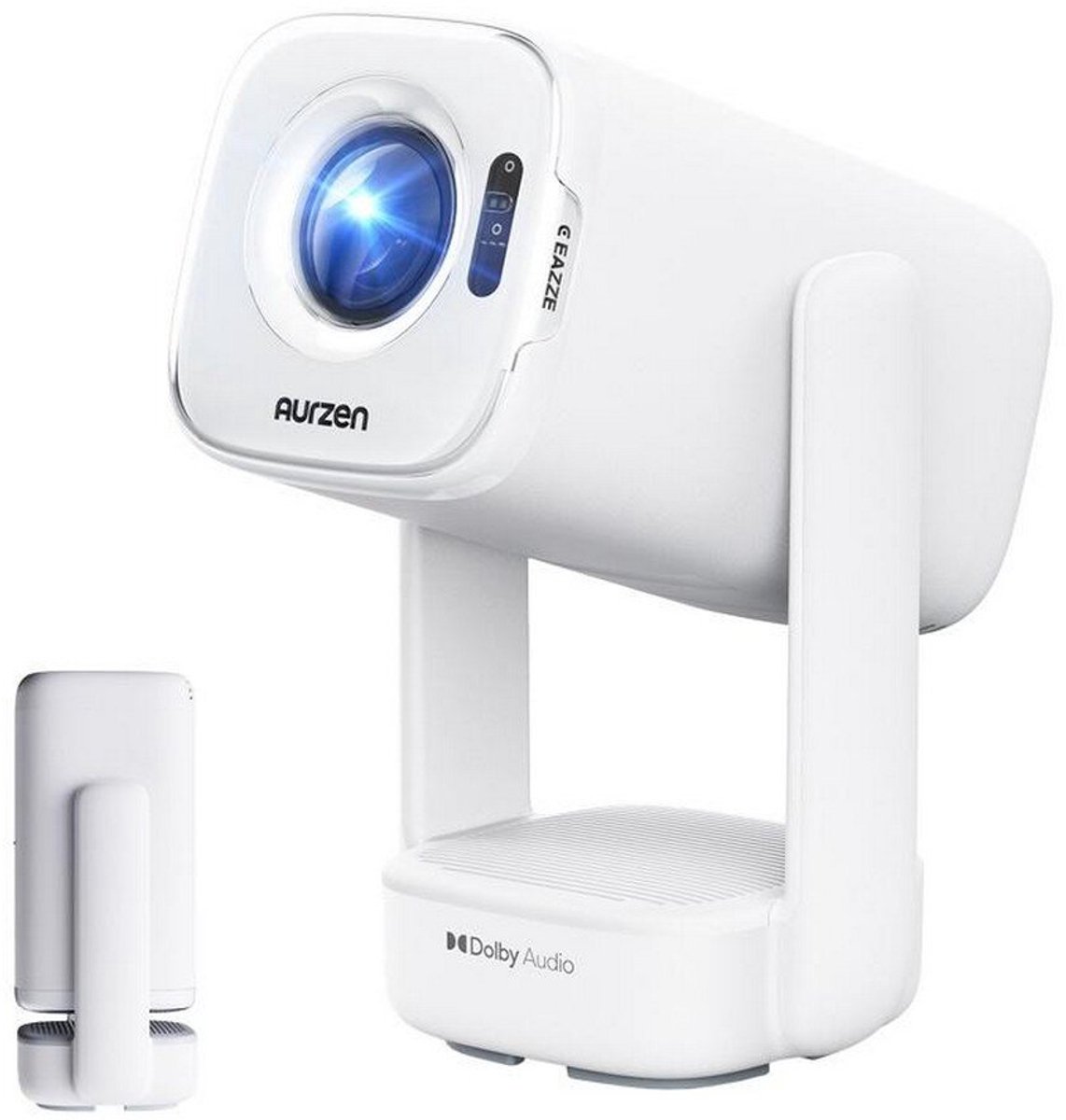Aurzen EAZZE D1 Air Smart Beamer – Full HD 1080P – 300 ANSI – Netflix – Prime Video – YouTube – Dual-Band WiFi (2.4/5GHz) - Bluetooth 5.2 – HDR10 – Dolby Audio - Cloud White
