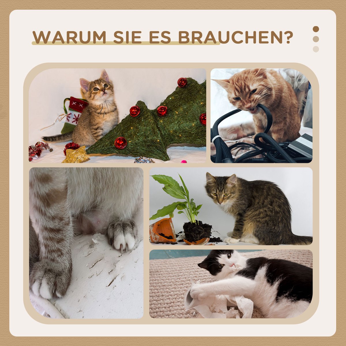 Kattenboom, 40 cm: kleine kattenboom met grot, 2 speelballen, krabmat, krabpaal, klimboom, voor kleine en grote katten, lichtgrijs – foto 8