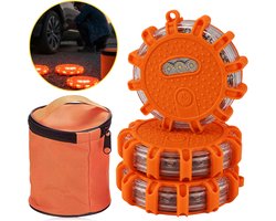 PROKING LED Waarschuwingslampen Set – 3 Stuks – Magnetisch Noodlicht – 9 Lichtstanden – IP67 Waterdicht – Auto, Boot & Camper