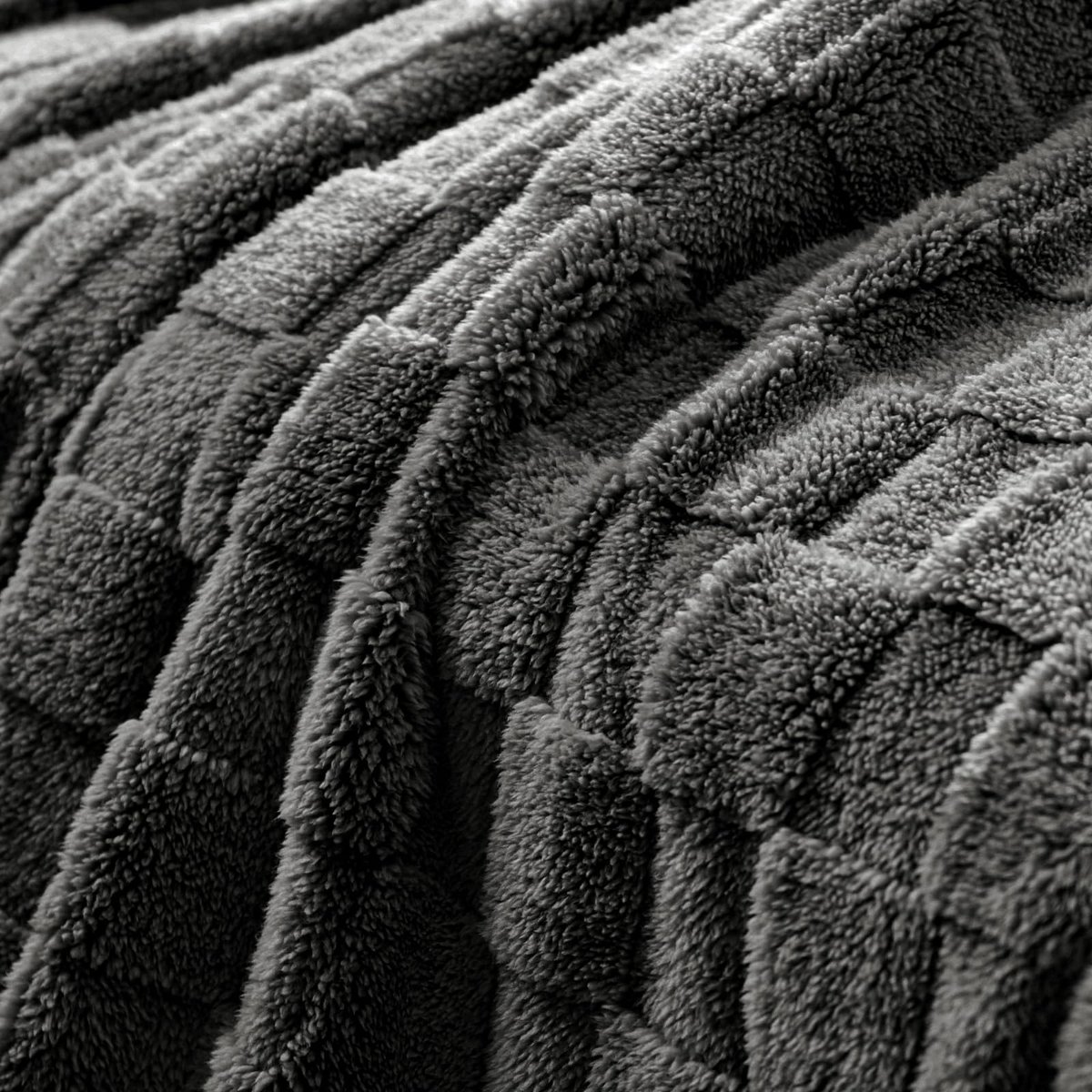 Mezcla Fleece deken voor op de bank, super zachte en warme lichtgewicht geruite dekens voor alle seizoenen, 127 x 152 cm, donkergrijs — cadeau in Cadeau-ideeën - foto 6