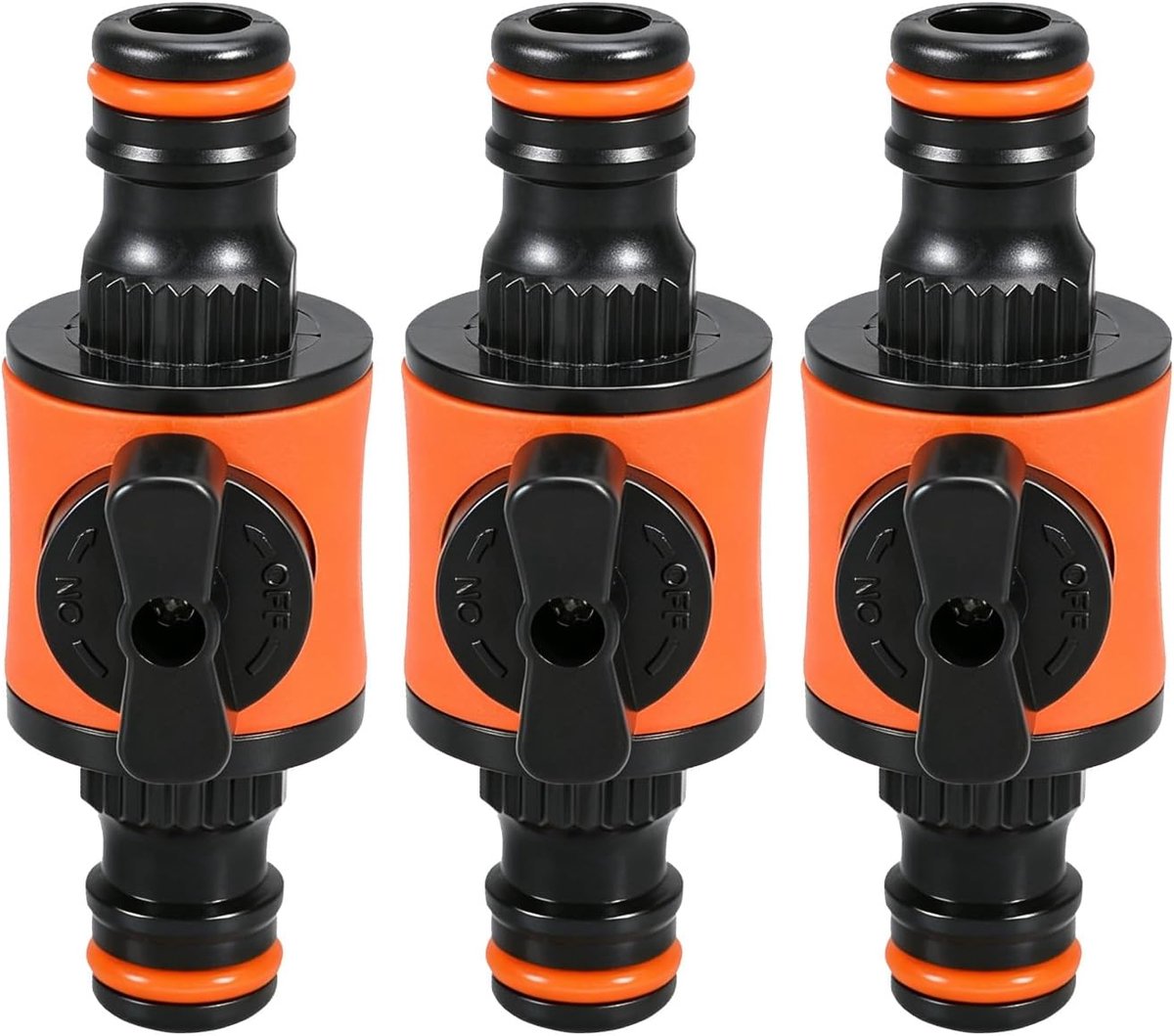 3 stuks tuinslangkoppeling, ventiel waterslangschakelaar, snelkoppeling, slangkoppeling met regelventiel, tuinslangverbinder, slangkoppeling voor tuin en huis