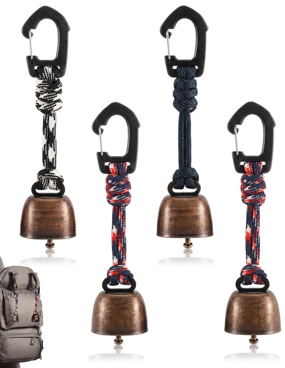 Klokken,Bärenklok, Bärenklok wandelen,Metaal Vintage Mini Koehklok Klokken Decoraties,Veelzijdig Compact en draagbaar Voor Outdoor Wandelingen, Rugzak-aanhanger