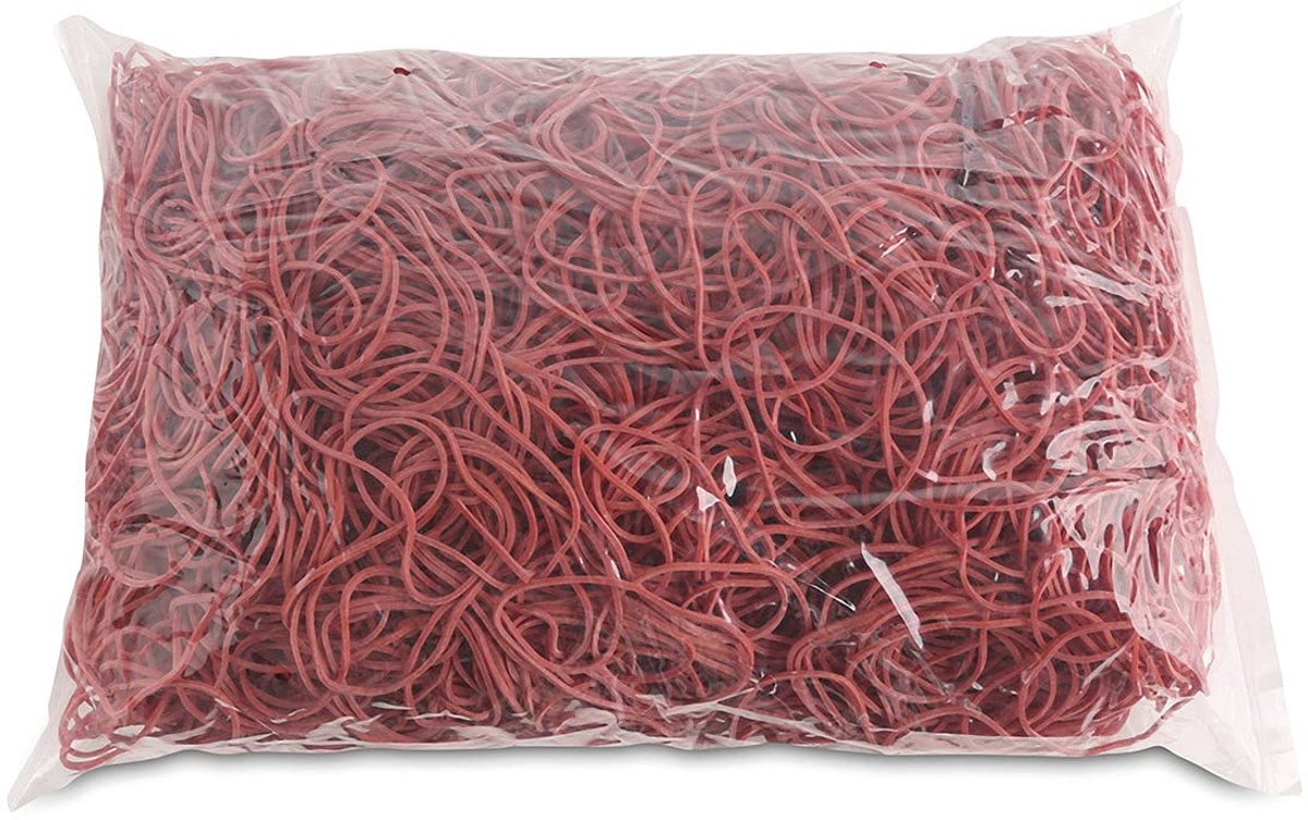 Rubberen banden Diameter: 50mm Kleur: Rood/Gewicht: 1000g - 1 kg/Huishoudelijke Rubberen Ringen Rubber/Rubber 60% / Rubber voor Thuis Kantoor School