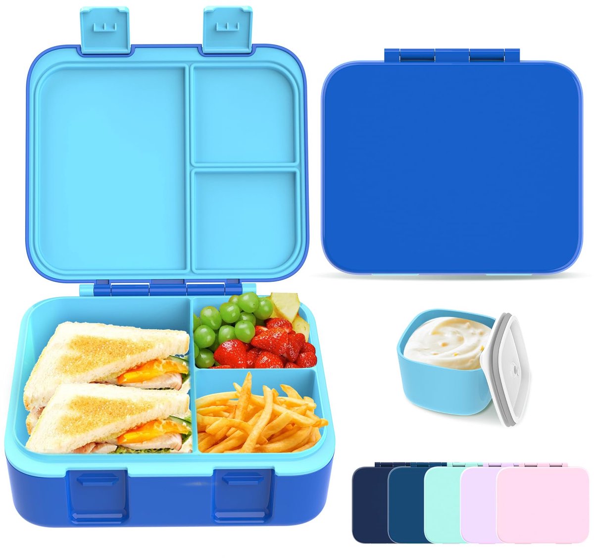 Bento-dozen zonder afdrukken (blauw)