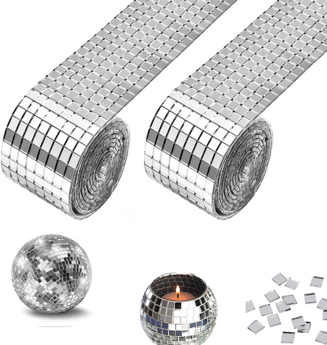 3200 Stuks Mini Zelfklevende Mozaïektegels, Mini Vierkante Glazen Spiegels Stickers, Kleine Glazen Spiegels Mozaïektegels, Spiegel Glas Mozaïek, voor Keuken, Badkamer, Hotel
