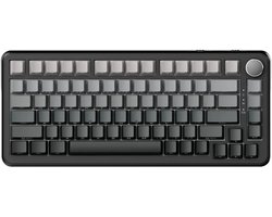 Ajazz AK820 MAX – Mechanisch Toetsenbord 75% RGB – Draadloos Tri-Mode Gaming Keyboard – Hot Swap – Compact QWERTY – 82 Keys – 8000mAh – Zwart/Grijs