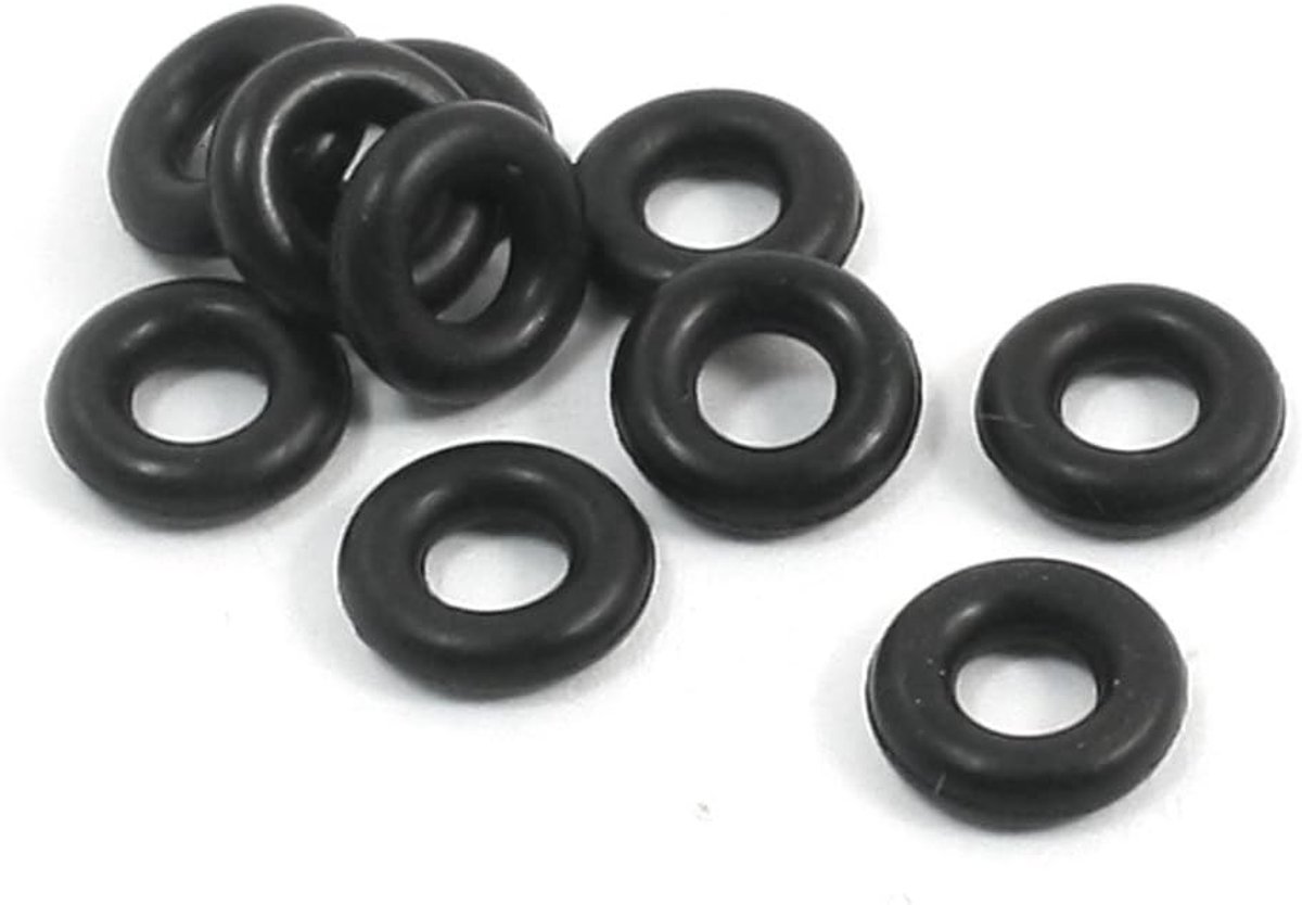 10 stks 7mm x 3mm x 2mm Zwart Rubber O Ring voor 94111 RC 1/10 Auto