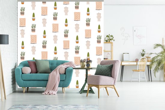 Papier peint - Papiers Papier peint photo Salle de bain - Plantes - Motif - Largeur 280 cm x Hauteur 280 cm