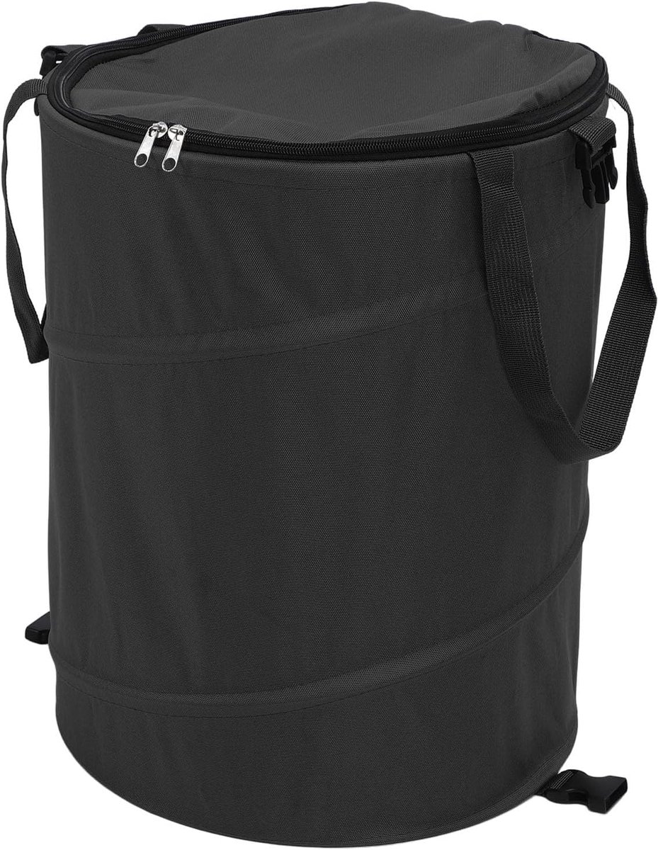 Prullenbak, 10 Gallon/37,8 L Opvouwbare Pop-up Prullenbak, 600D Oxford Doek Herbruikbare Outdoor Camping Prullenbak en Recyclingbak met Deksel, voor Feesten, Tuinafval